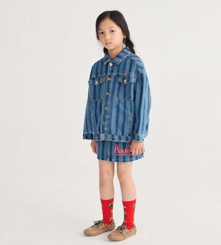 Bobo Choses Bobo Choses Striped denim jacket