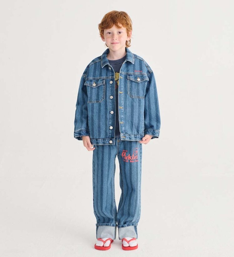 Bobo Choses Bobo Choses Striped denim jacket