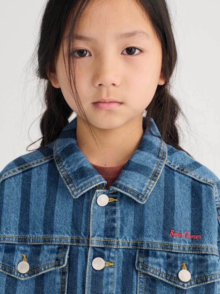 Bobo Choses Bobo Choses Striped denim jacket