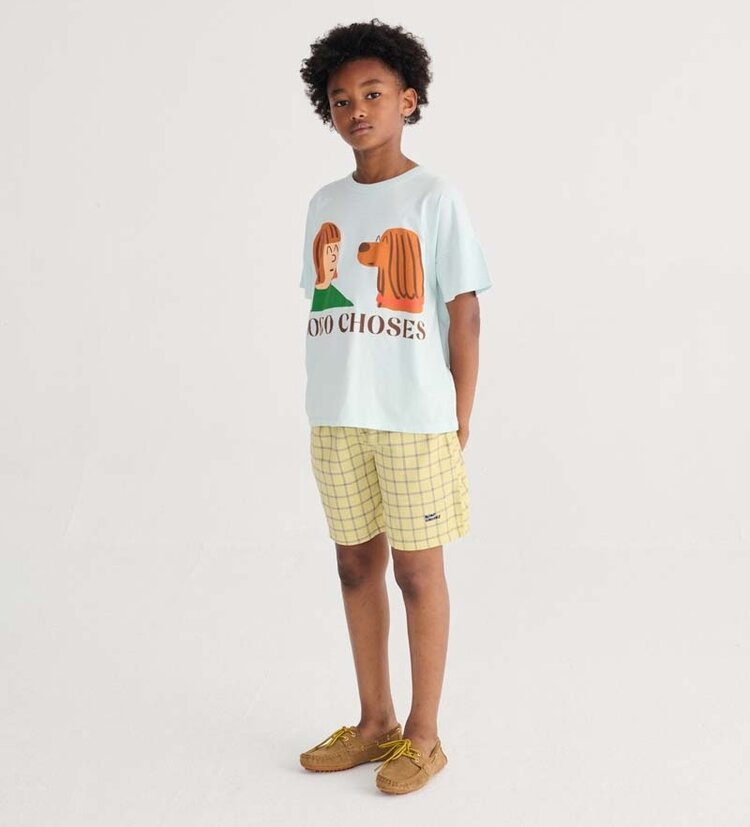 Bobo Choses  Spicy Window Pane woven Bermuda shorts