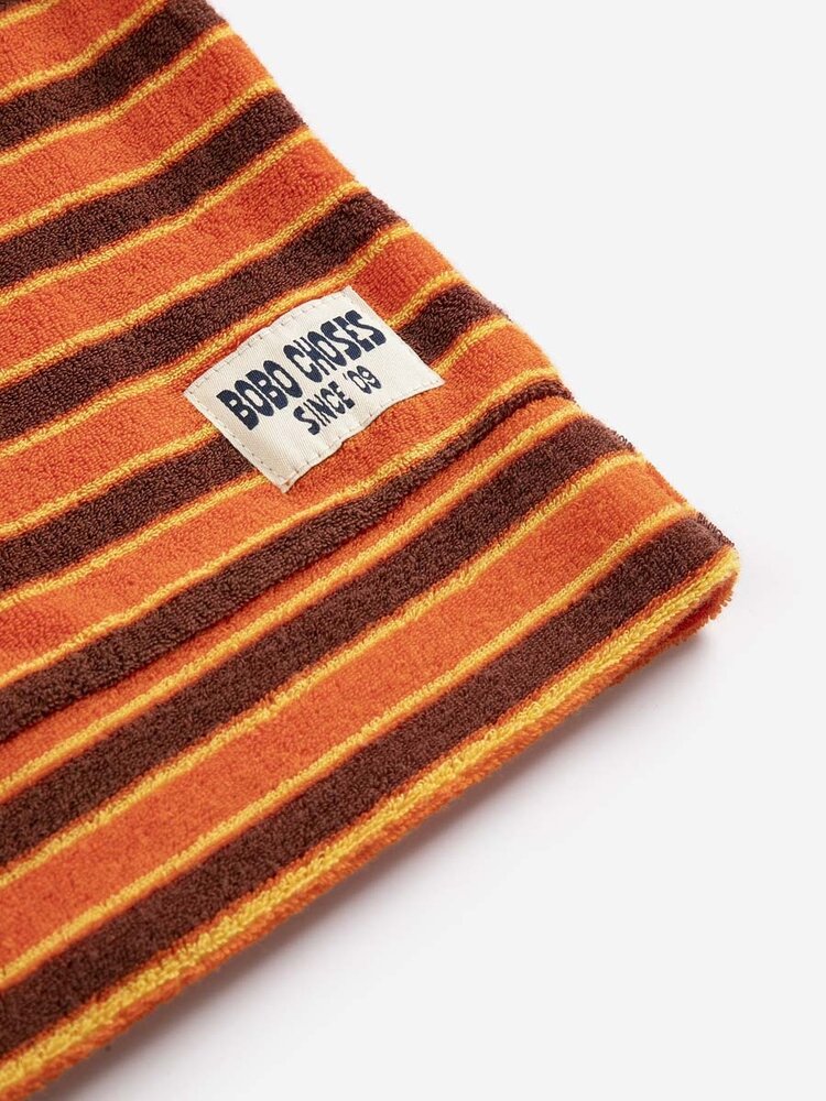Bobo Choses Striped Brick terry cloth polo