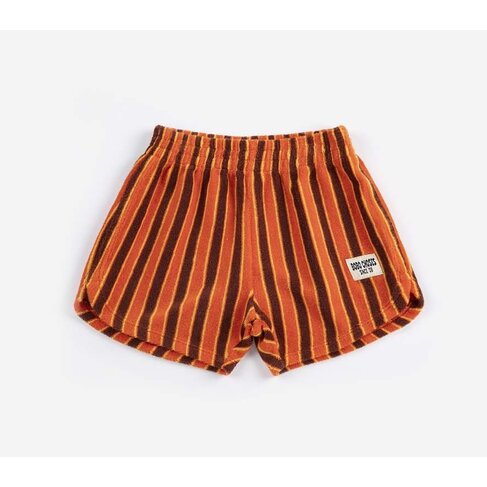 Bobo Choses Striped Brick terry cloth shorts