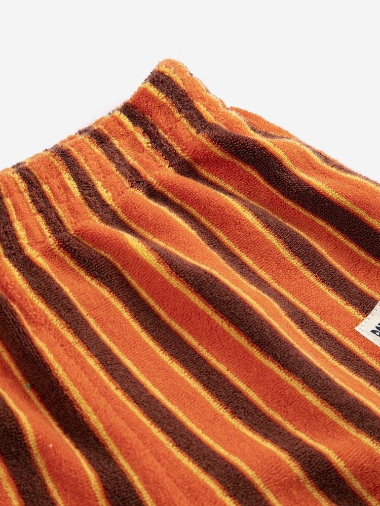Bobo Choses Striped Brick terry cloth shorts