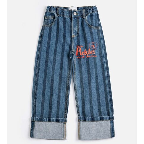 Bobo Choses Pickles The Dog Striped denim pants