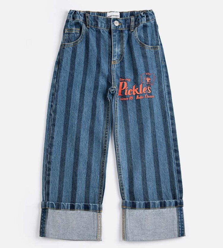 Bobo Choses  Pickles The Dog Striped denim pants