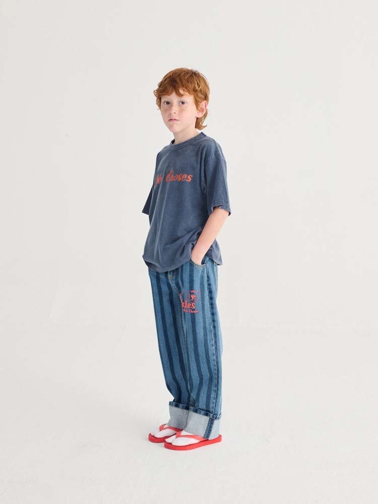 Bobo Choses  Pickles The Dog Striped denim pants