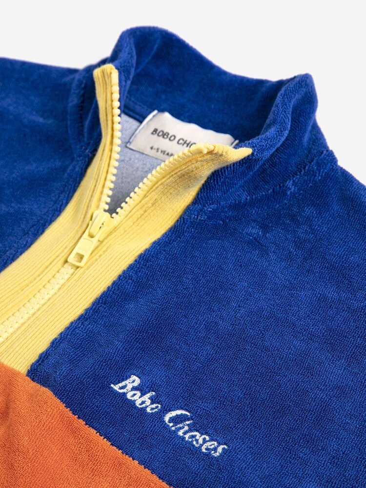 Bobo Choses Bobo Choses color block zipped sweatshirt