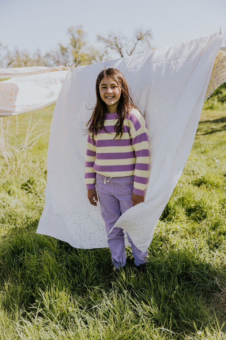 Yuki kidswear Stripes Knitted Sweater - Ice Cream