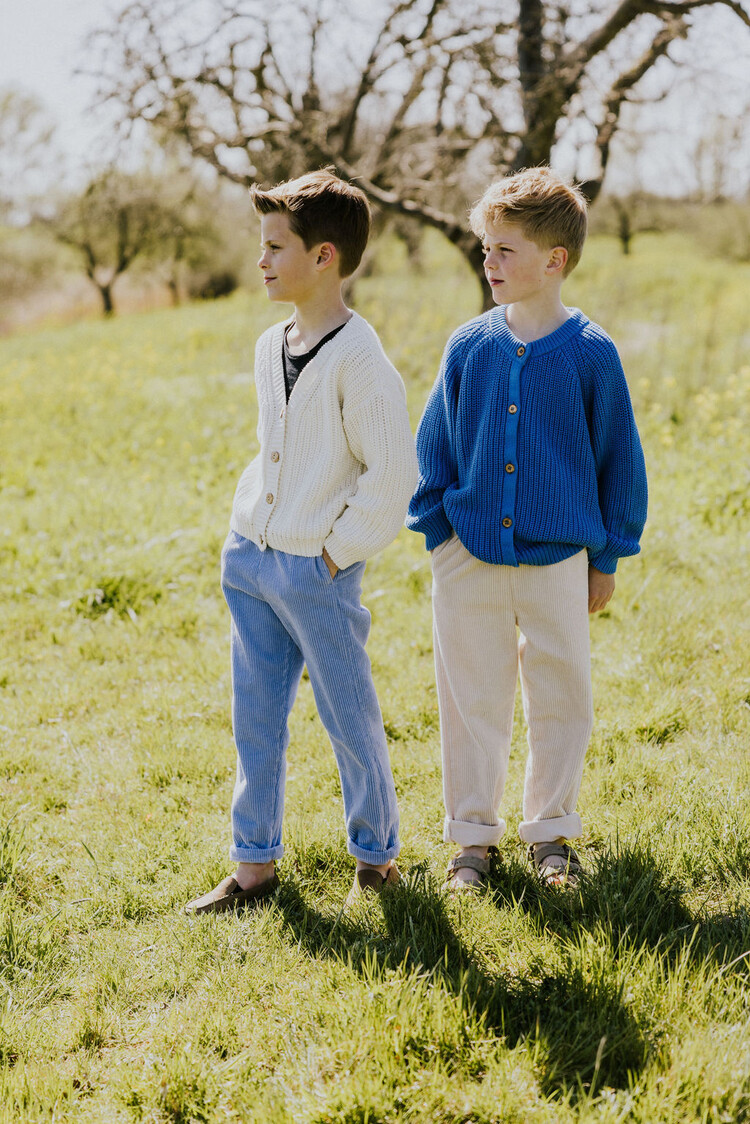 Yuki kidswear Raglan Cardigan - Azure