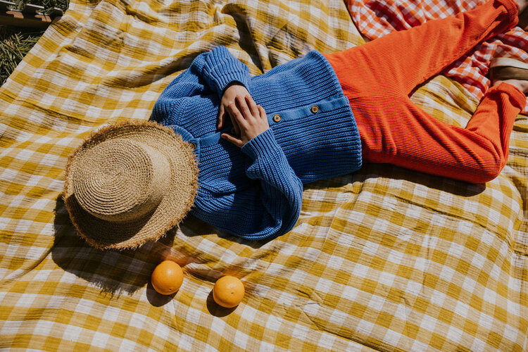 Yuki kidswear Raglan Cardigan - Azure