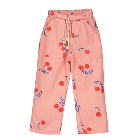 Lotiekids Wide Fit Twill Pocket Pants - Cherries Allover