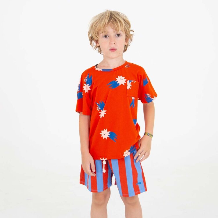 Lotiekids Tshirt - Lucky Red Stars Allover