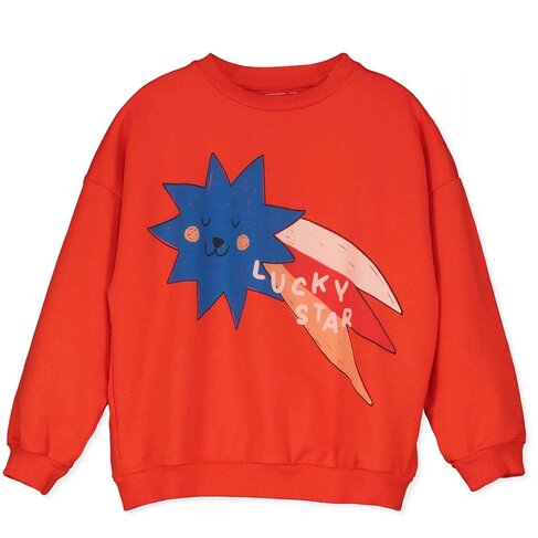 Lotiekids Sweatshirt Big Lucky Star - Coral Red