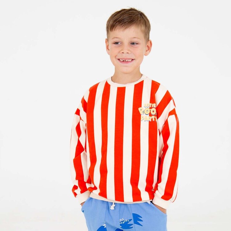 Lotiekids Sweatshirt Lotie Pool Party - Red Stripes