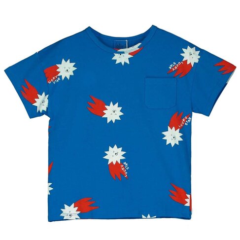 Lotiekids Tshirt - Lucky Blue Stars Allover