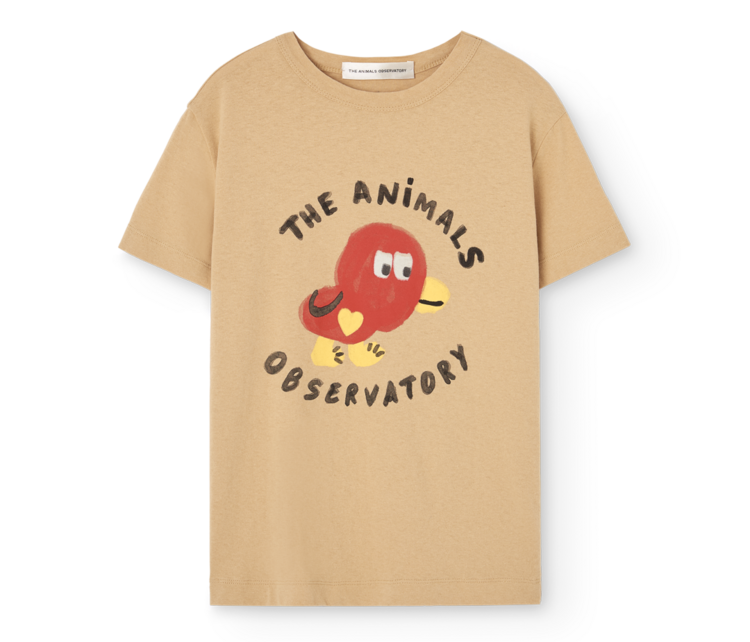 The Animal Observatory Rooster T-shirt - Soft Brown
