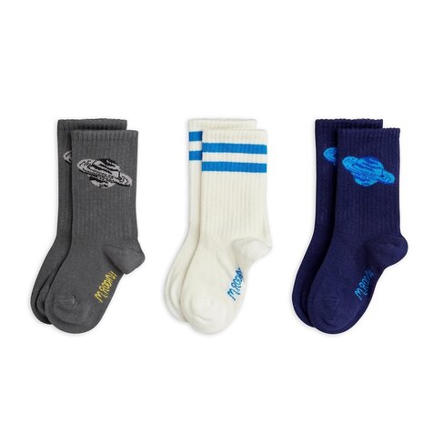 Mini Rodini Planet 3-pack socks