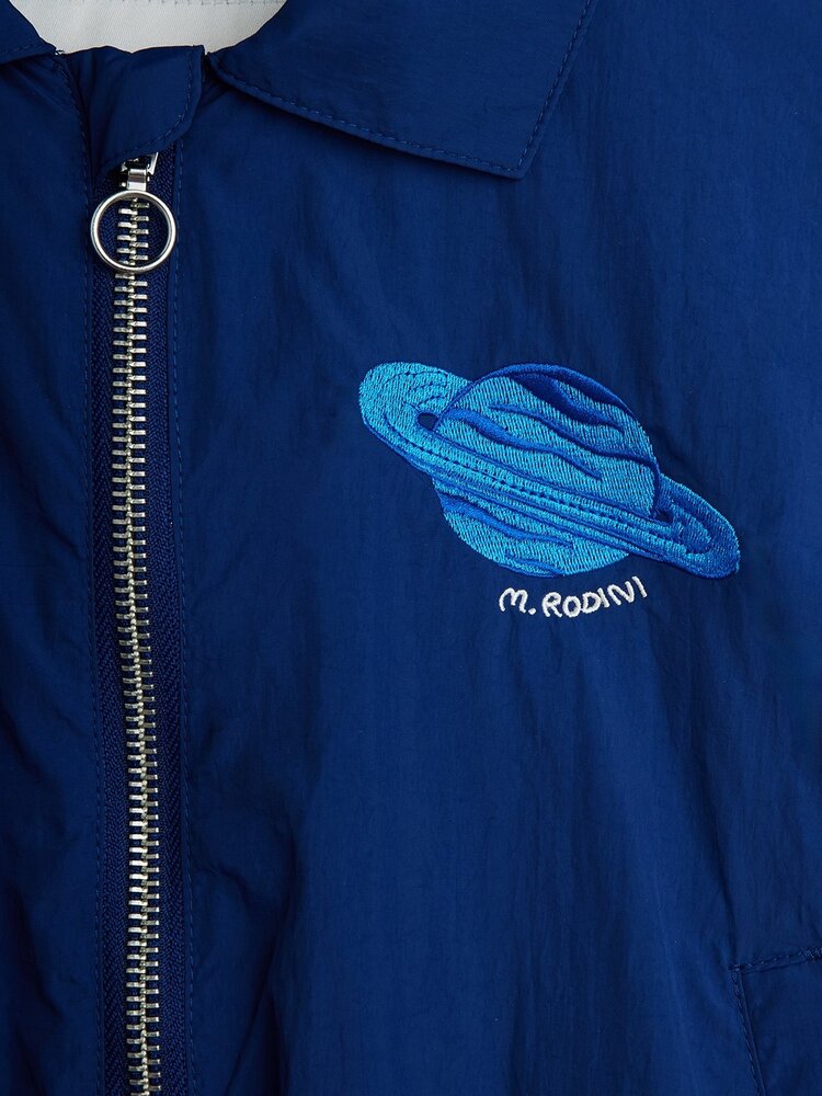 Mini Rodini Planet emb nylon jacket - blue