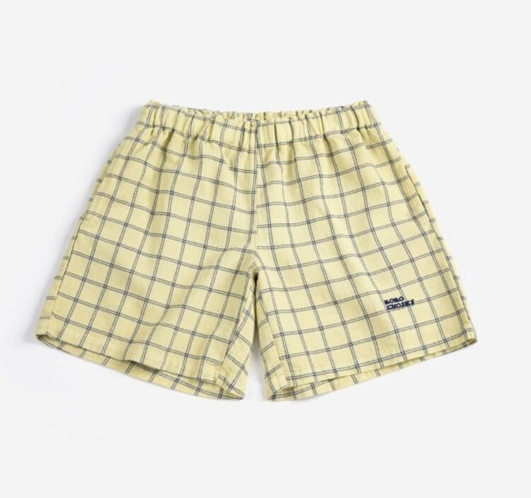 Bobo Choses  Spicy Window Pane woven Bermuda shorts