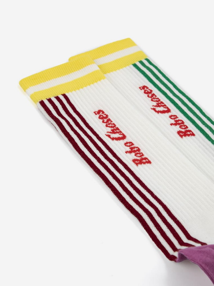 Bobo Choses Striped cotton long socks