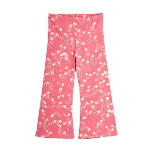 Mini Rodini Starfall aop flared trousers  - Pink