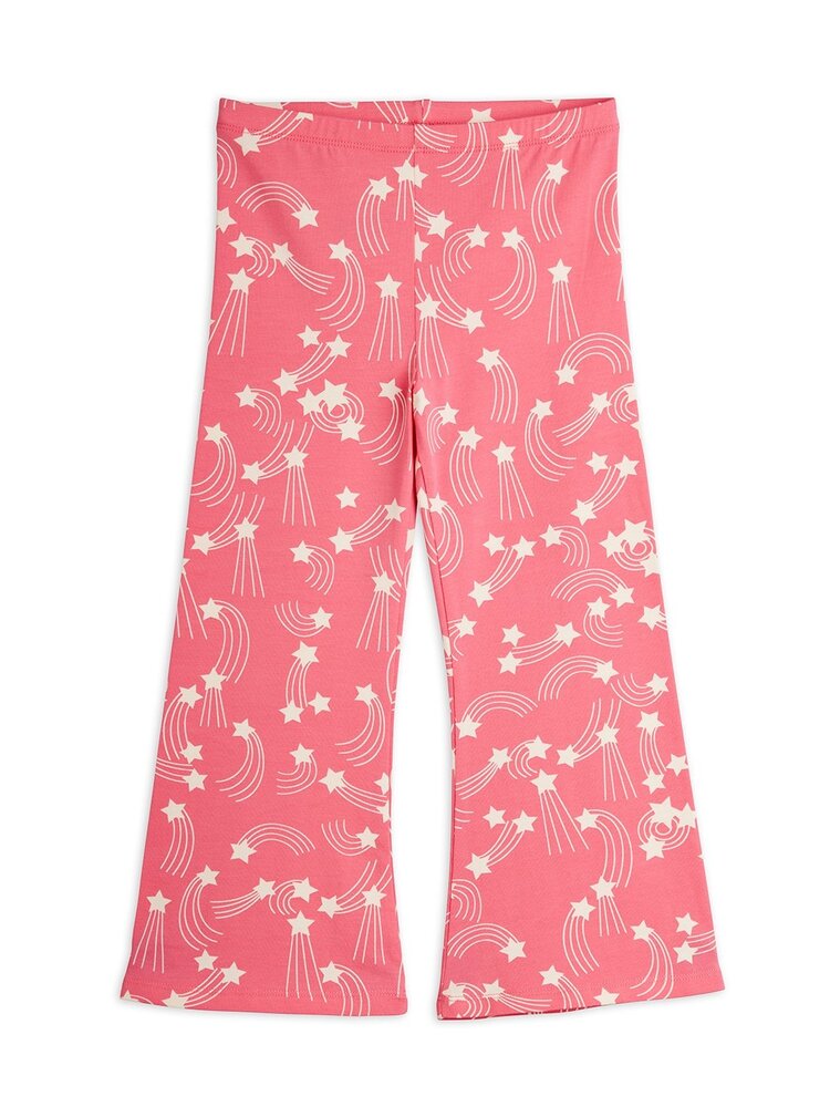 Mini Rodini Starfall aop flared trousers  - Pink