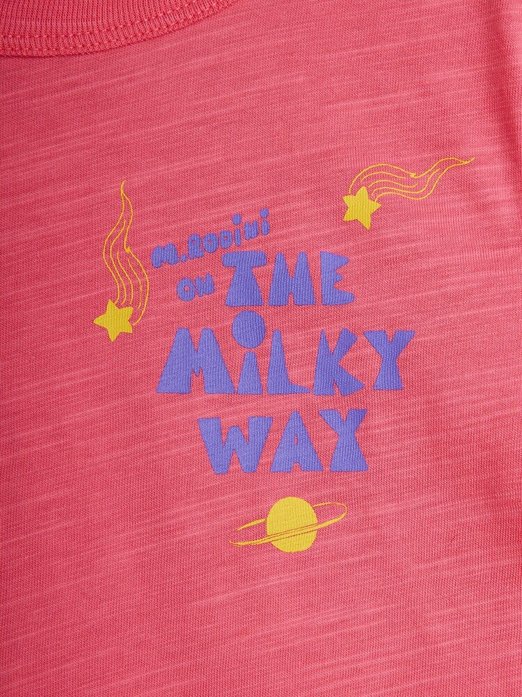 Mini Rodini The milky way sp ss tee - pink