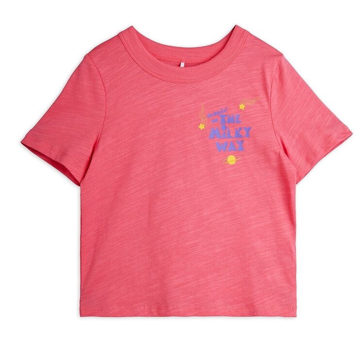Mini Rodini The milky way sp ss tee - pink