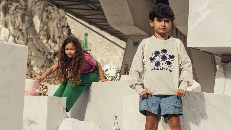 Mini Rodini Lw denim dots aop shorts