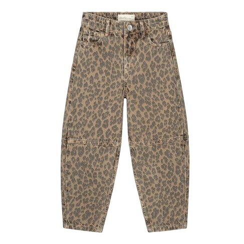 Charlie Petite Lou Balloon Jeans - Leopard Print