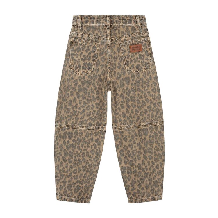 Charlie Petite Lou Balloon Jeans - Leopard Print