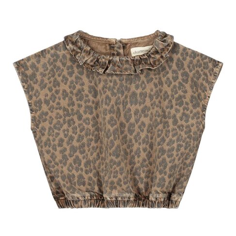 Charlie Petite Paige Top - Leopard Print