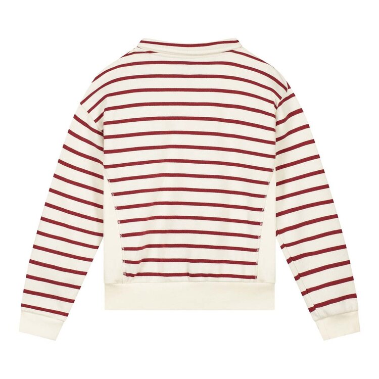 Charlie Petite Parker Sweater - Stripes Bordeaux/Ecru