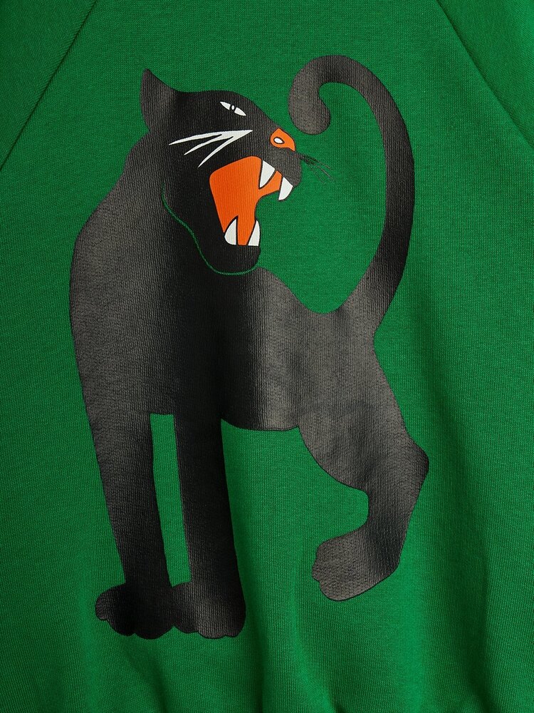 Mini Rodini Panther sp Melange Sweatshirt - Green