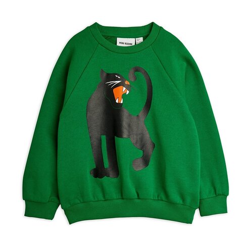 Mini Rodini Panther sp Melange Sweatshirt - Green