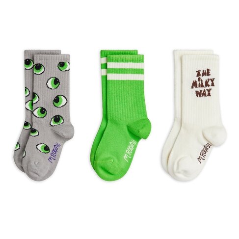 Mini Rodini Eyes 3-pack socks
