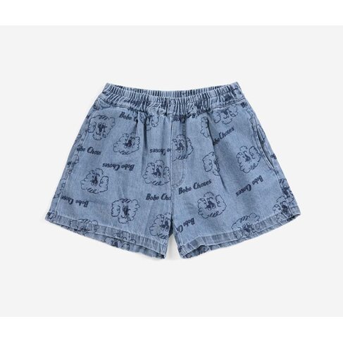 Bobo Choses Pickles The Dog all over denim shorts
