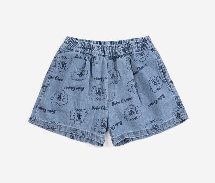 Bobo Choses Pickles The Dog all over denim shorts