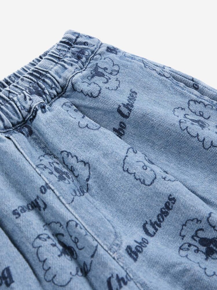 Bobo Choses Pickles The Dog all over denim shorts