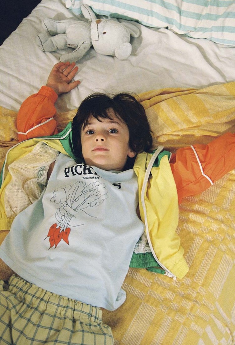 Bobo Choses  Spicy Window Pane woven Bermuda shorts