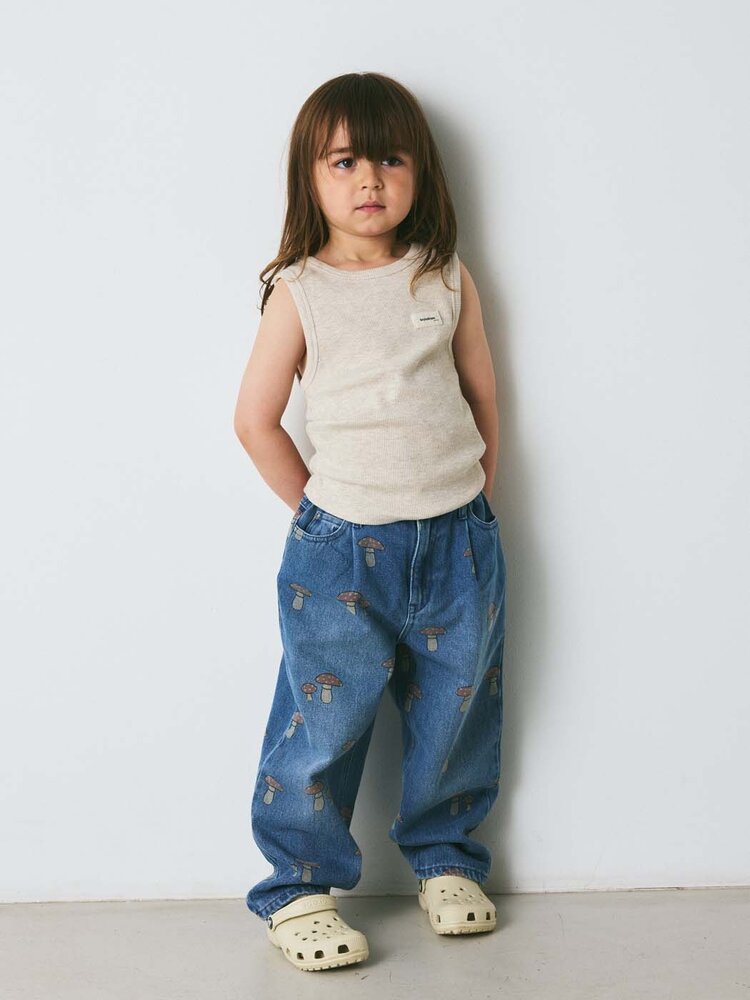 Bruno Bruno Nation Dorethy AOP Jeans - Mid Blue Denim AOP