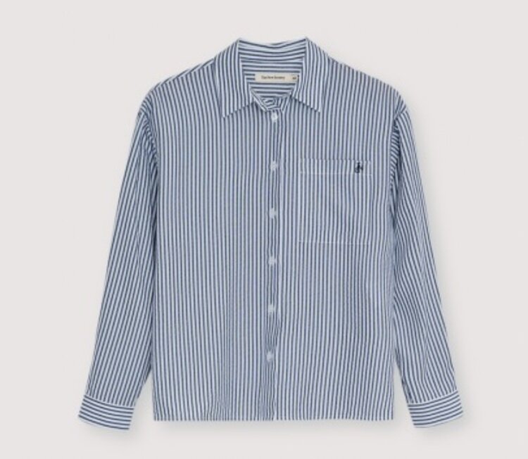 The New Society Alheli Teen Shirt - Summer Midnight Stripes