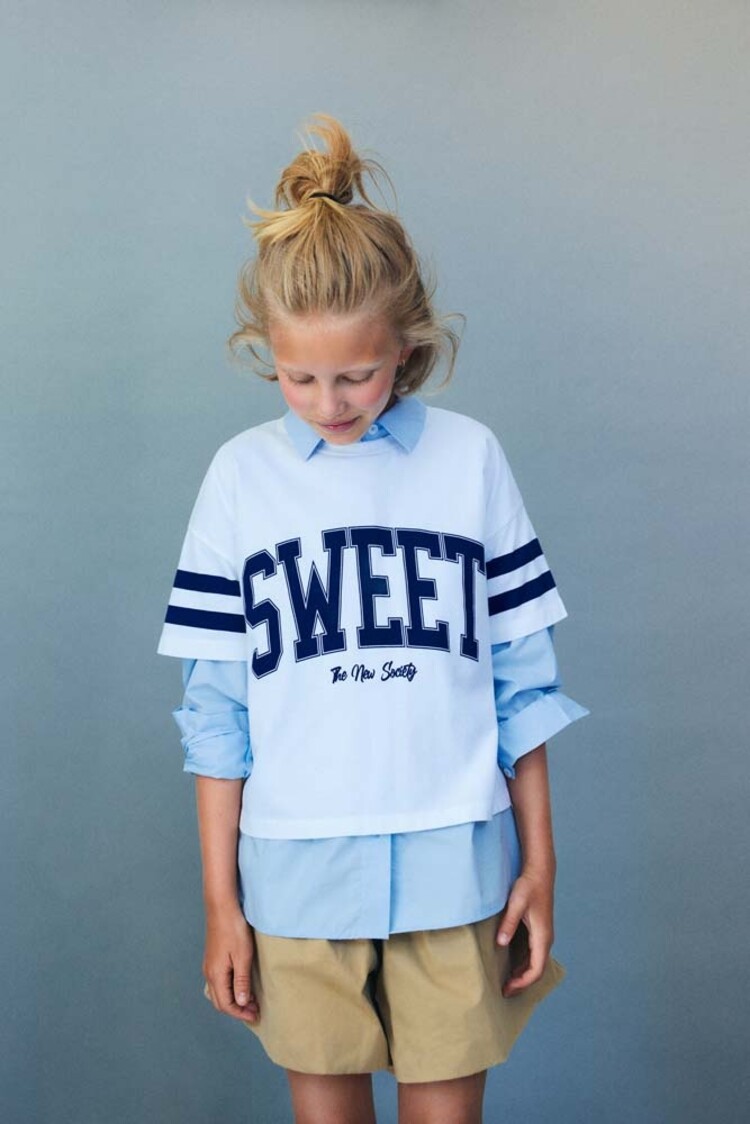 The New Society Daylily Teen T-Shirt - Pure Cloud