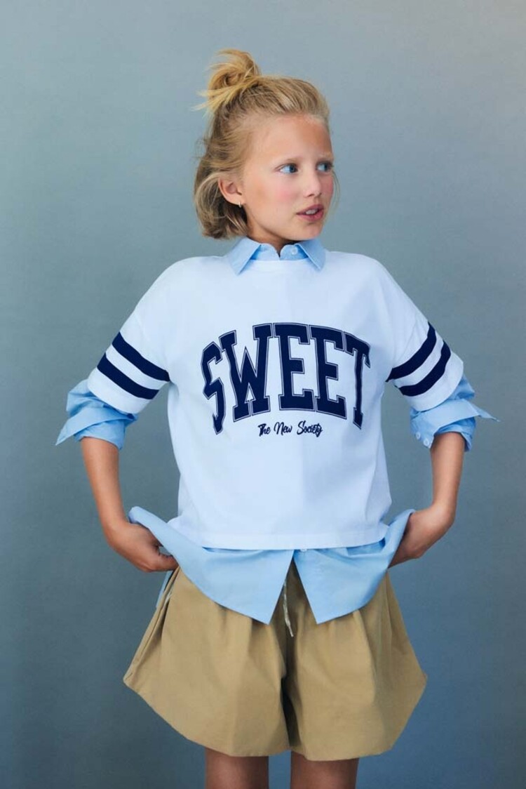 The New Society Daylily Teen T-Shirt - Pure Cloud