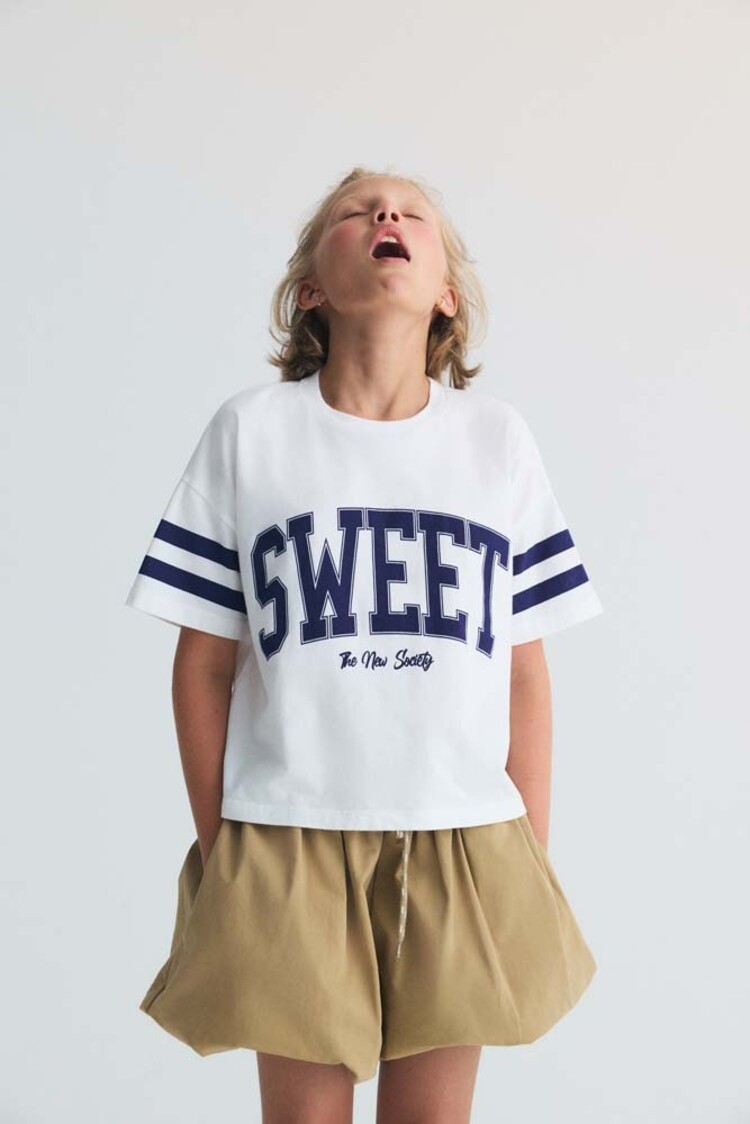 The New Society Daylily Teen T-Shirt - Pure Cloud