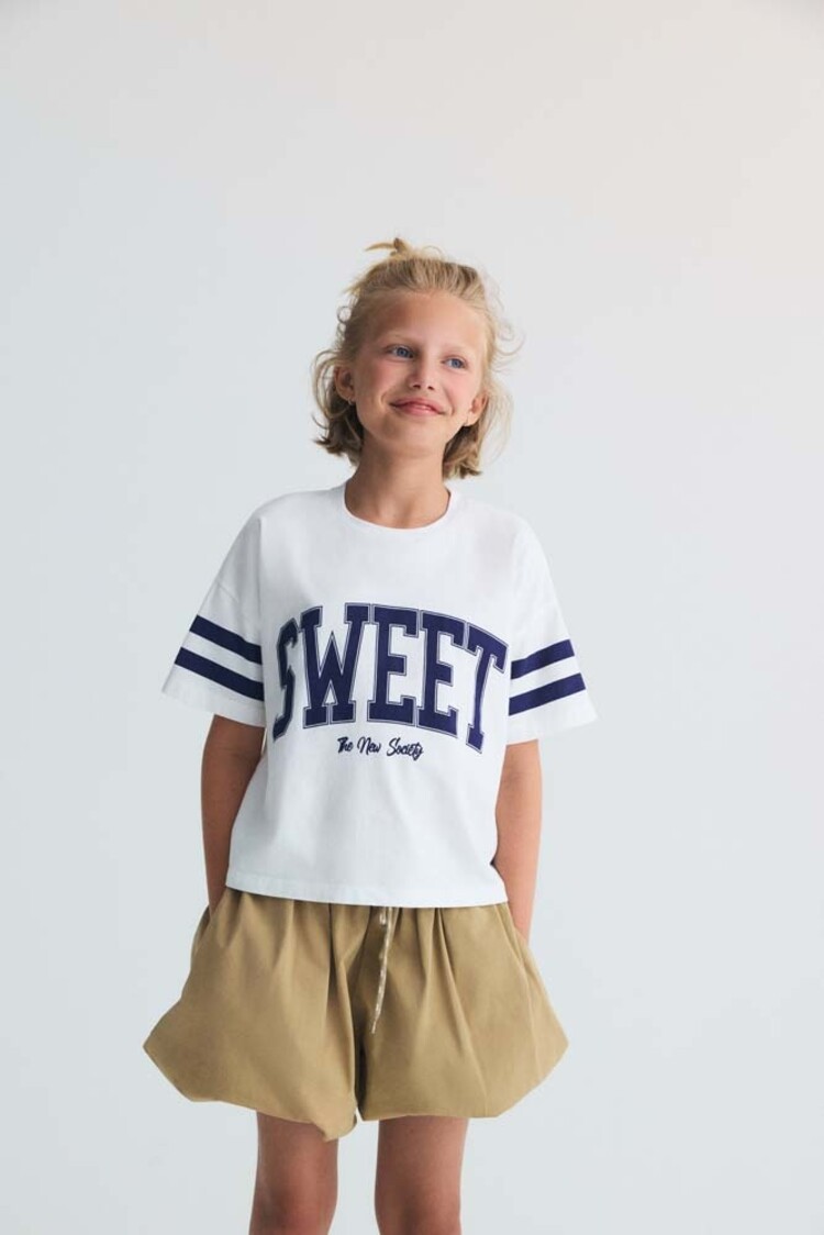 The New Society Daylily Teen T-Shirt - Pure Cloud