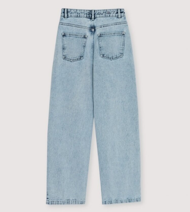 The New Society TNS Pleat Denim Teen Pant - Bleach Denim