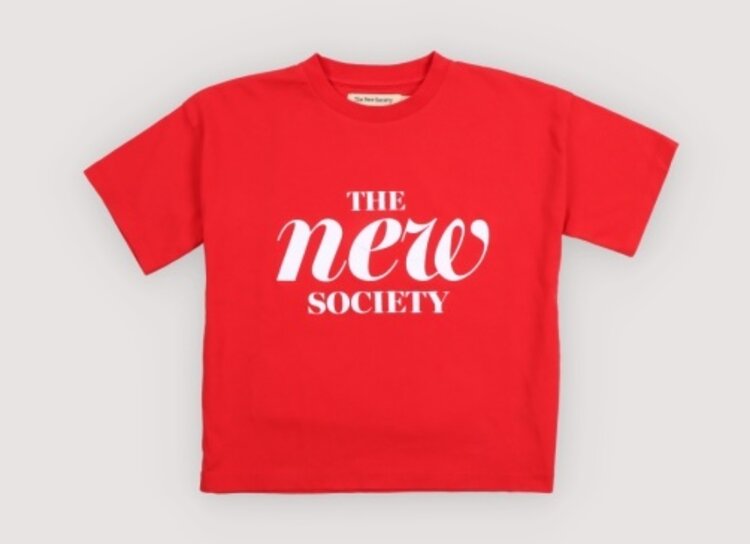 The New Society Maca T-Shirt - Tulip Red