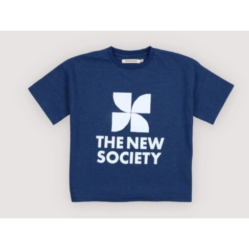 The New Society TNS Logo T-Shirt - Indigo Denim