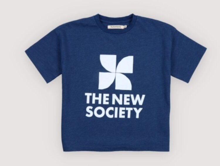 The New Society TNS Logo T-Shirt - Indigo Denim